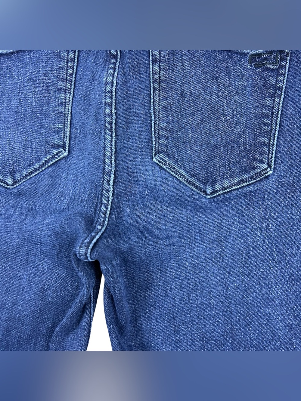 AYR Superba High Rise Straight Leg Jeans Size 28 Stretch Raw Hem Blue Denim - Picture 13 of 16